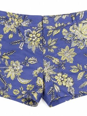 LOFT Floral Print Shorts Blue Yellow Women’s Size 12